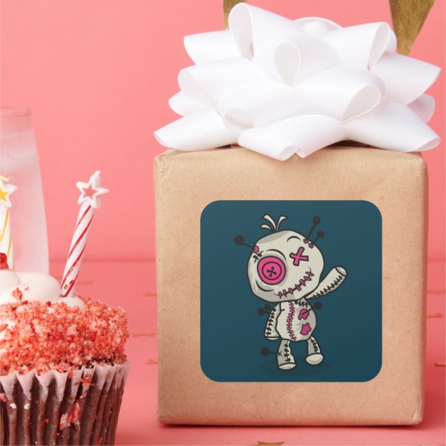 Stickers Carrés à jetons Voodoo (Fête)