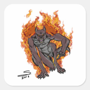 Stickers Carrés Cerberus