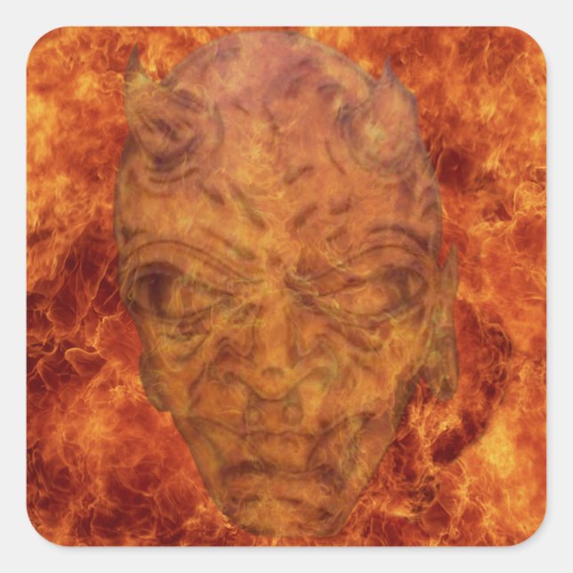 Stickers Carrés Demon Fire (Devant)