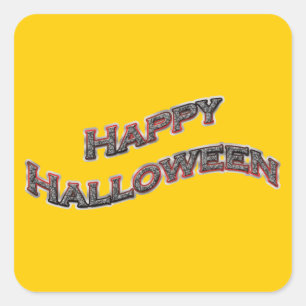Stickers Carrés Halloween heureux