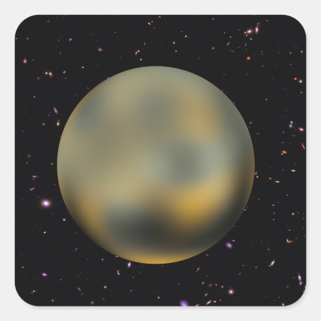 Stickers Carrés Planet Pluto Starry Sky (Devant)