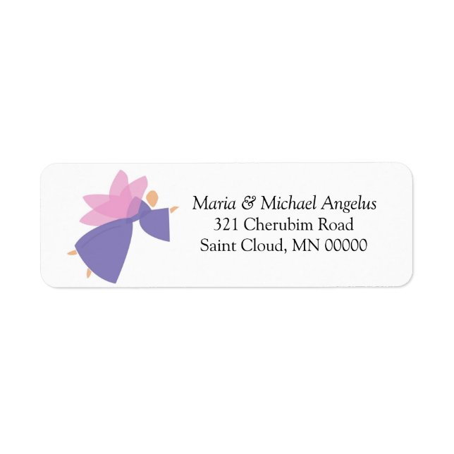 Stickers Carte de Noël Angel Customisé Joyeux (Devant)