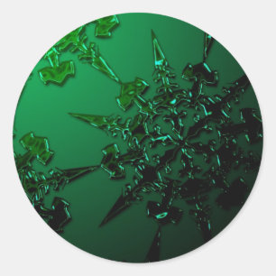 Stickers Cartes de Noël Ornement Arbre Vert
