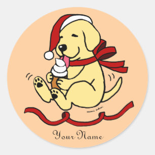 Stickers Cartographiés de Noël à la chienne du lab