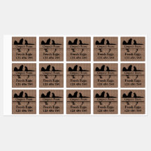 Stickers Carton Oeuf Votre nom de ferme