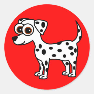 Stickers Cartoon de Dalmatie mignonne