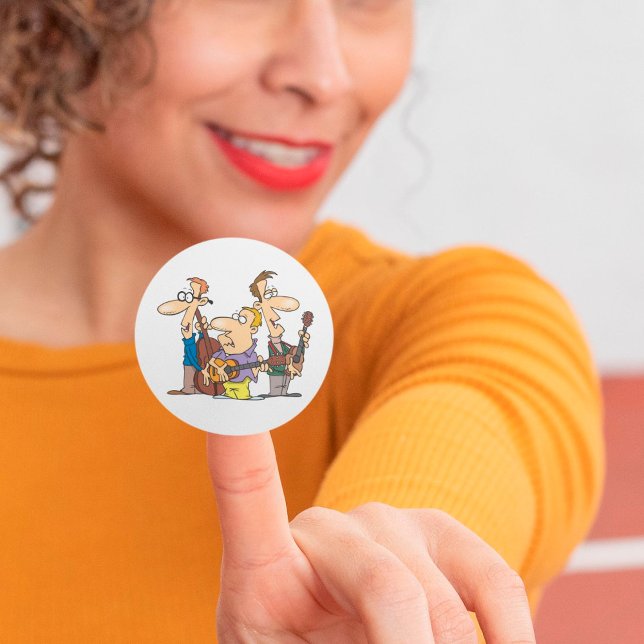 Stickers Cartoon Folk Trio (Créateur téléchargé)