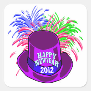 Stickers Casquette et Fire Works du Nouvel An