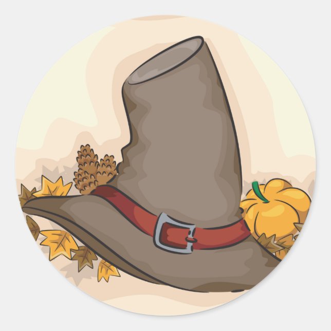 Stickers Casquettes de pèlerins d'automne (Devant)