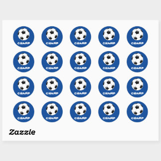 Stickers Champ de Football Bleu Foncé