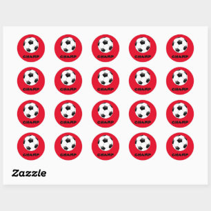 Stickers Champ de Football Rouge