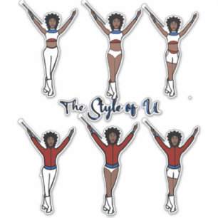 Stickers Changement rapide Majorette Cerise/Bluebe
