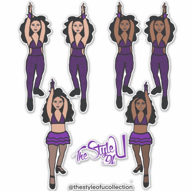 Stickers Changement rapide Majorette / Danseur Vio (Devant)