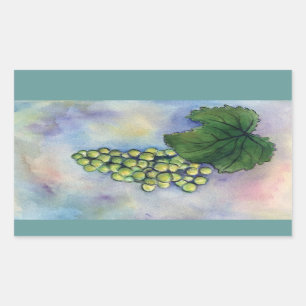 Stickers Chardonnay Vin Art Green Raisins