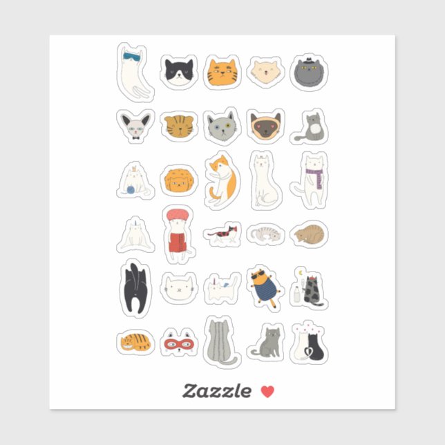 Stickers Chat (Feuille)