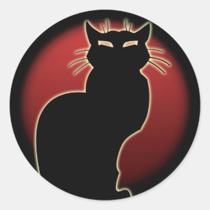 Stickers Chat amusant Halloween Stickers Amoureux
