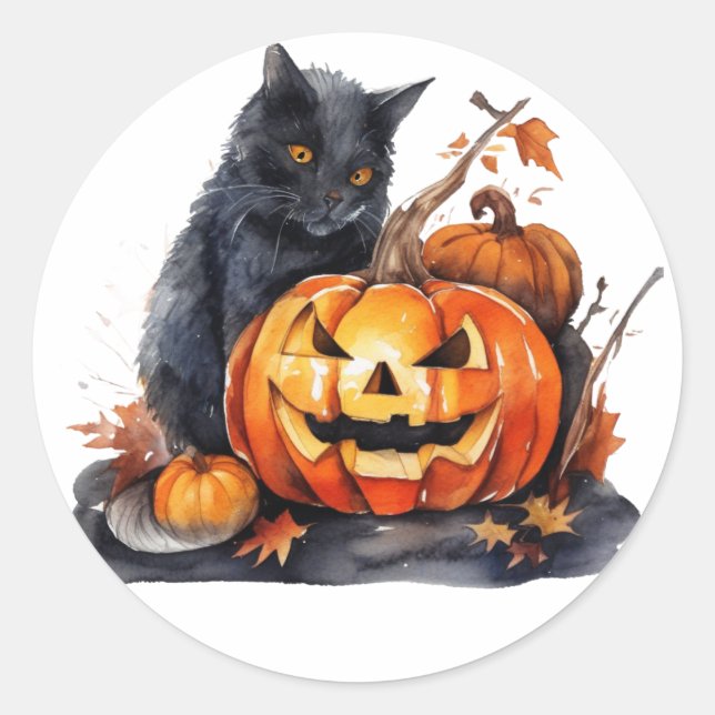Stickers Chat Halloween (Devant)