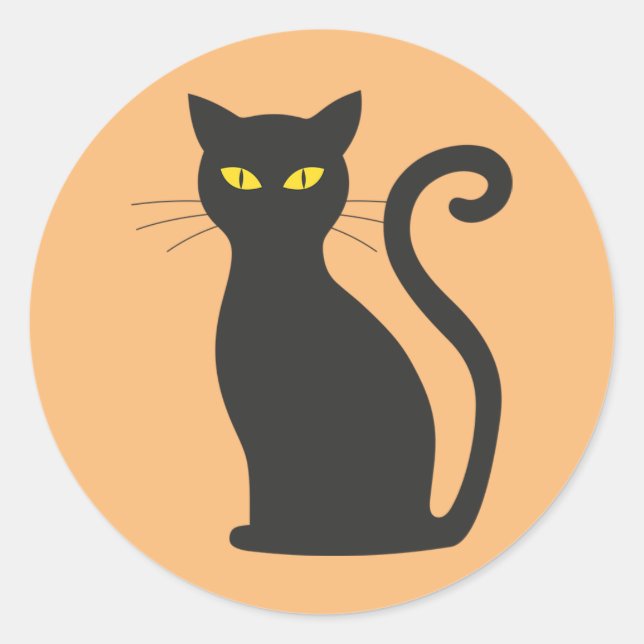 Stickers Chat Noir Classique (Devant)