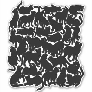 Stickers Chat Stickers Personnalisé Black Cat Deck