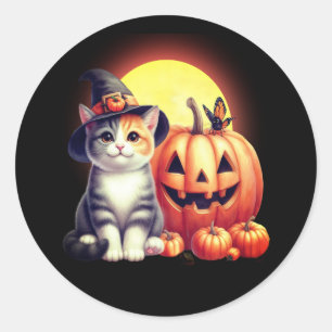 Stickers Chat Tabby Cute Halloween