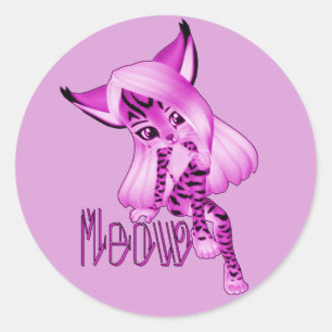 Stickers Chat Tiger Meow Rose