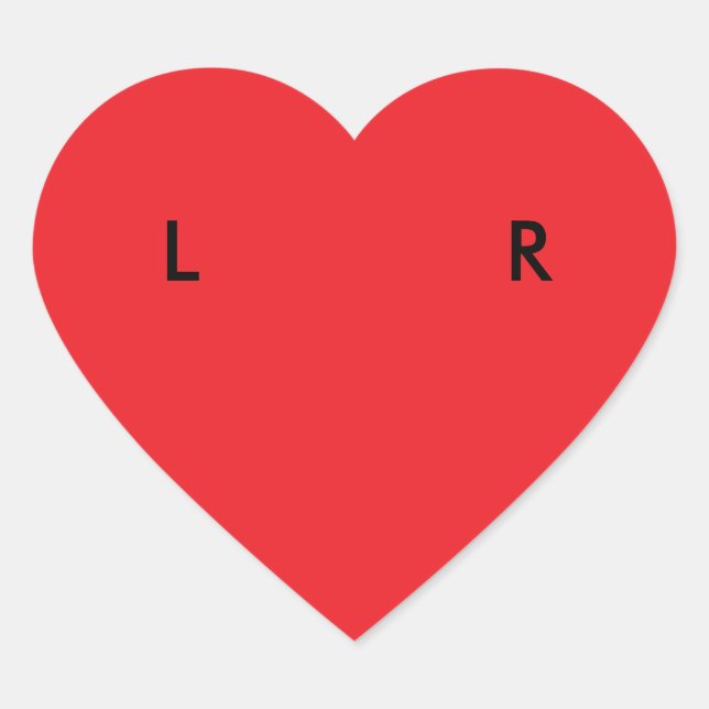 Stickers Chaussure Gauche/Droite (Coeur) (Devant)