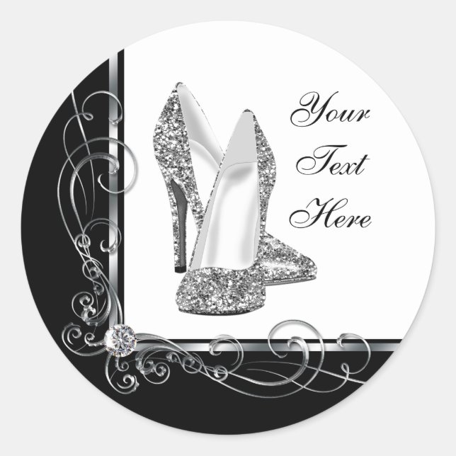 Stickers Chaussure haute parties scintillant (Devant)