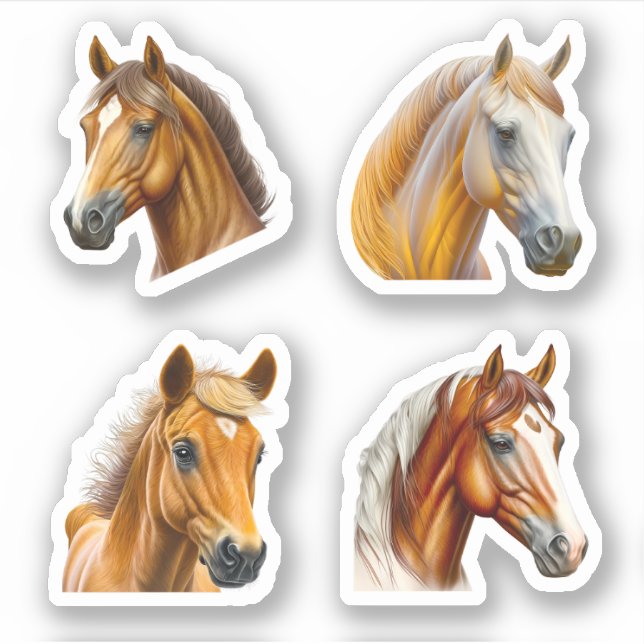 Stickers Cheval 4 Pack - Joli planificateur, Journ (Devant)