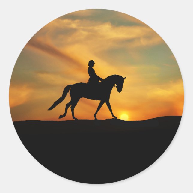 Stickers Cheval Dressage et Rider (Devant)