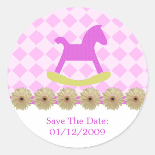 Stickers Cheval Roses Sauver La Date
