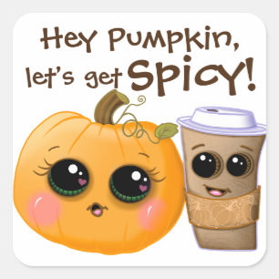 Stickers Chic Citrouille à café épice Automne