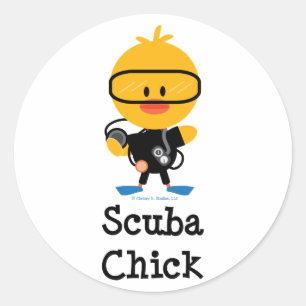 Stickers Chick Scuba