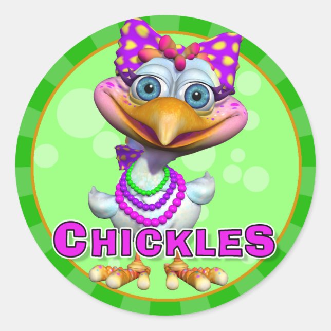 Stickers Chickers amusants (Devant)