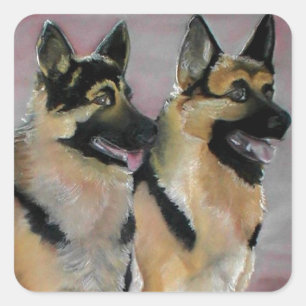 Stickers Chien berger allemand Art