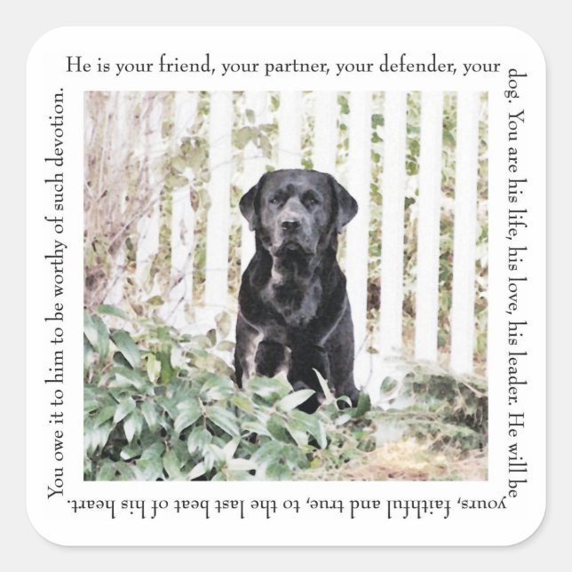 Stickers chien de jardin (Devant)