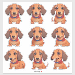 Stickers chien mignon Dachshund Emoji