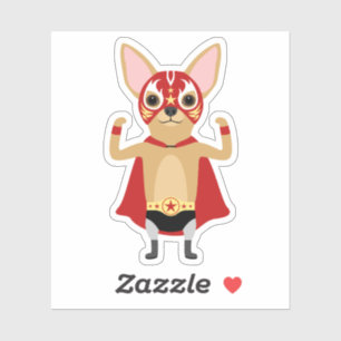 Stickers Chihuahua Luchador Wrestler