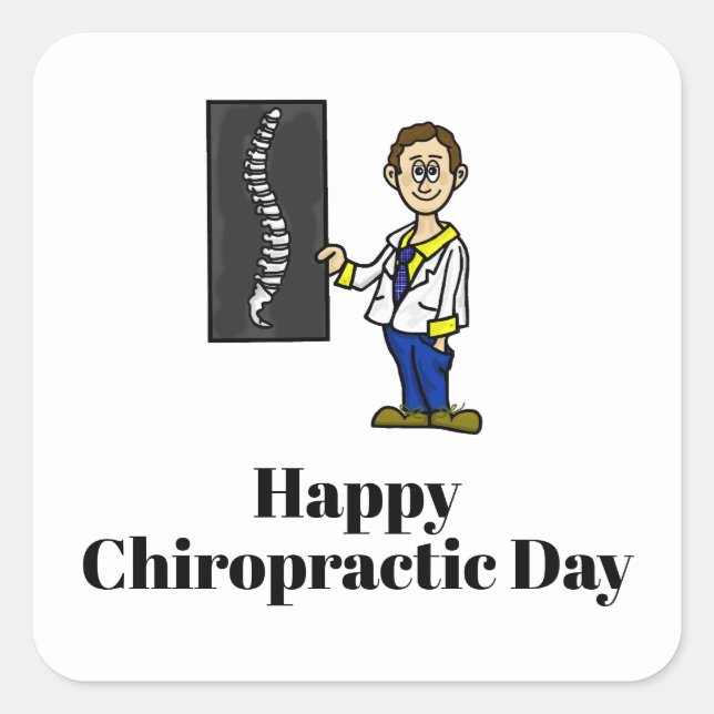 Stickers Chiropracteur Homme ou étiquettes de nom (Devant)