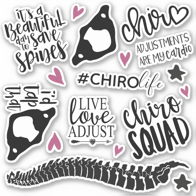 Stickers Chiropratique, Chiropraticien, (Devant)