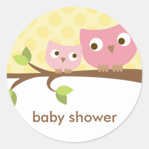 Stickers Chouettes roses