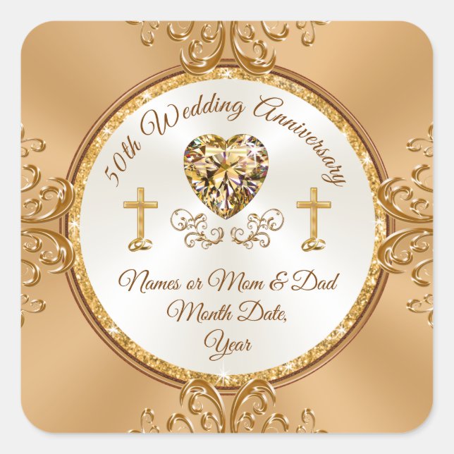 Stickers Christian 50e anniversaire de Mariage (Devant)