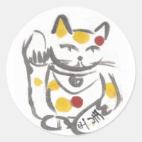 Stickers Chubby Lucky Cat