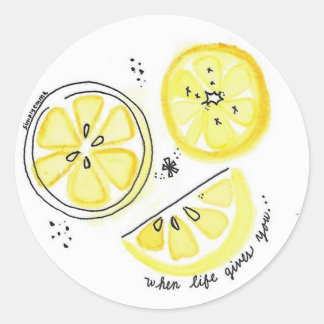 Stickers citron aquarelle