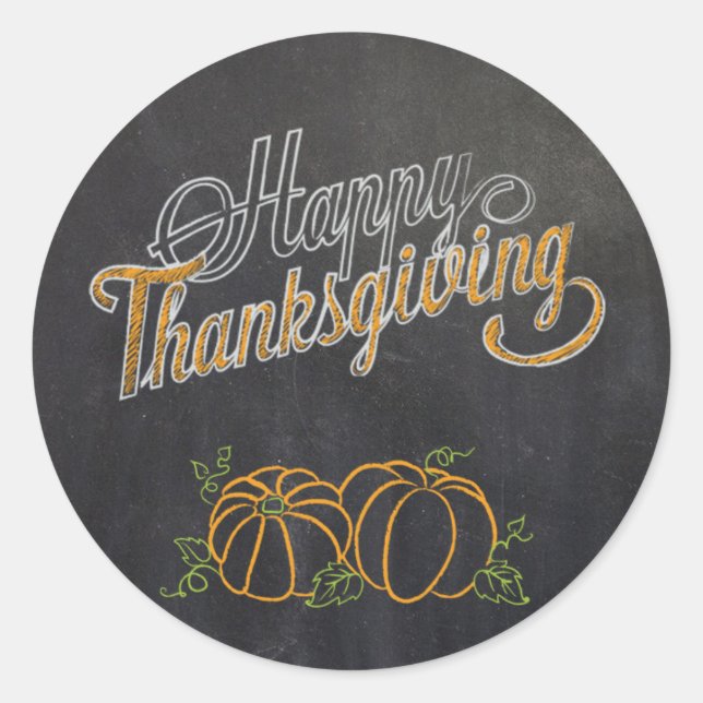Stickers Citrouille bon thanksgiving (Devant)