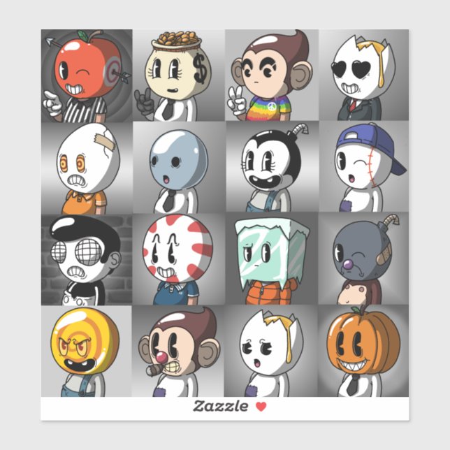 Stickers Classic Cartoon Friends (Feuille)