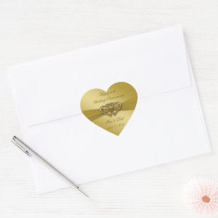 Stickers Classic Golden 50th Mariage Anniversaire