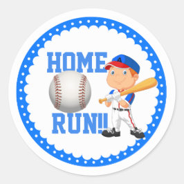 Stickers Classic Round de baseball à domicile