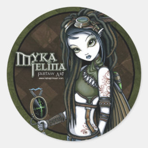 Stickers "Cloud Burst" Steampunk Aviatrix