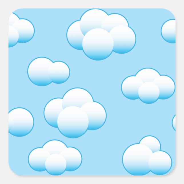 Stickers Clouds Blanches Fluffants (Devant)