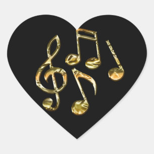 Stickers Coeur AMOUREUX DE LA MUSIQUE
